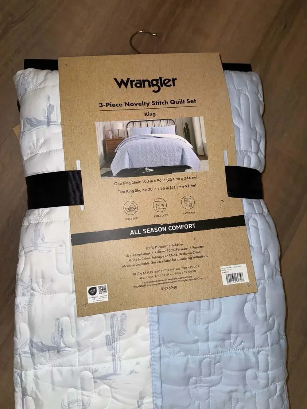Wrangler 3-Piece Novelty Stitch Quilt Set, King